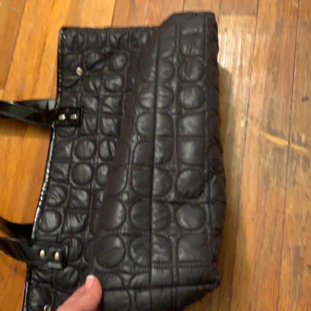 kate spade ♠️‎ black large pillow Quilted Nylon Tote Purse